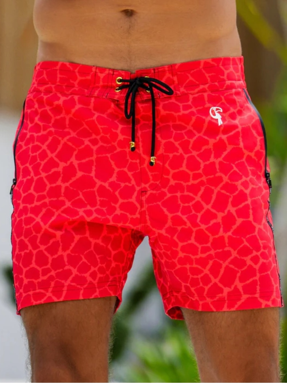 Tucann - Men's Premium Swim Shorts Mirage Red - 5"